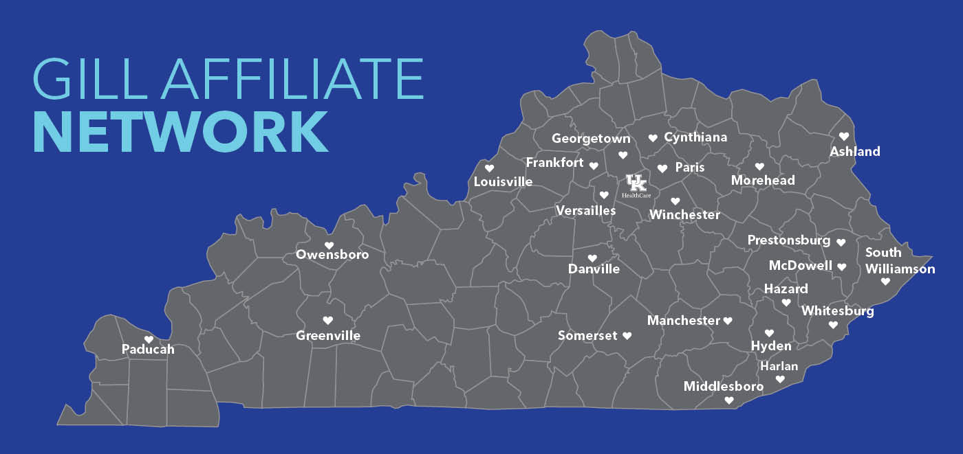 Map of Gill Affiliate Network locations as of February 2024
