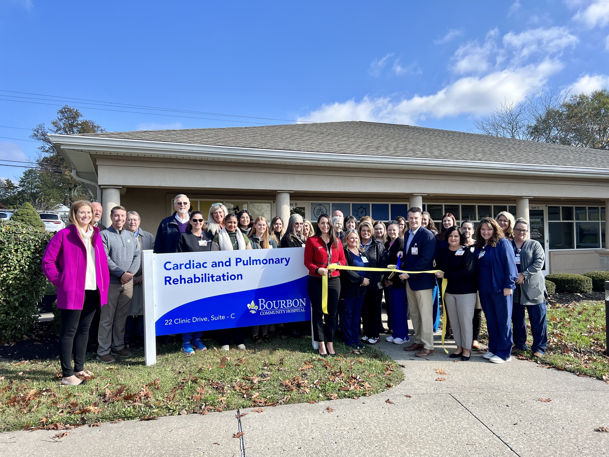 Members of the cardiac and pulmonary rehab team at Bourbon Community Hospital gathered for a photo.