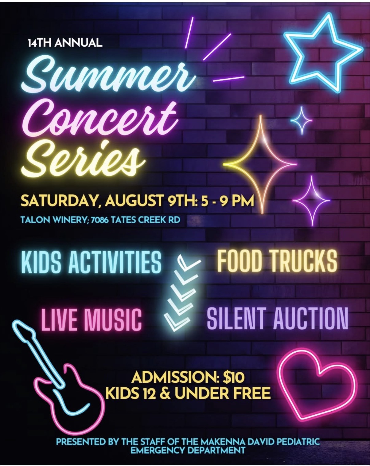 14th Annual Makenna Foundation Summer Concert graphic