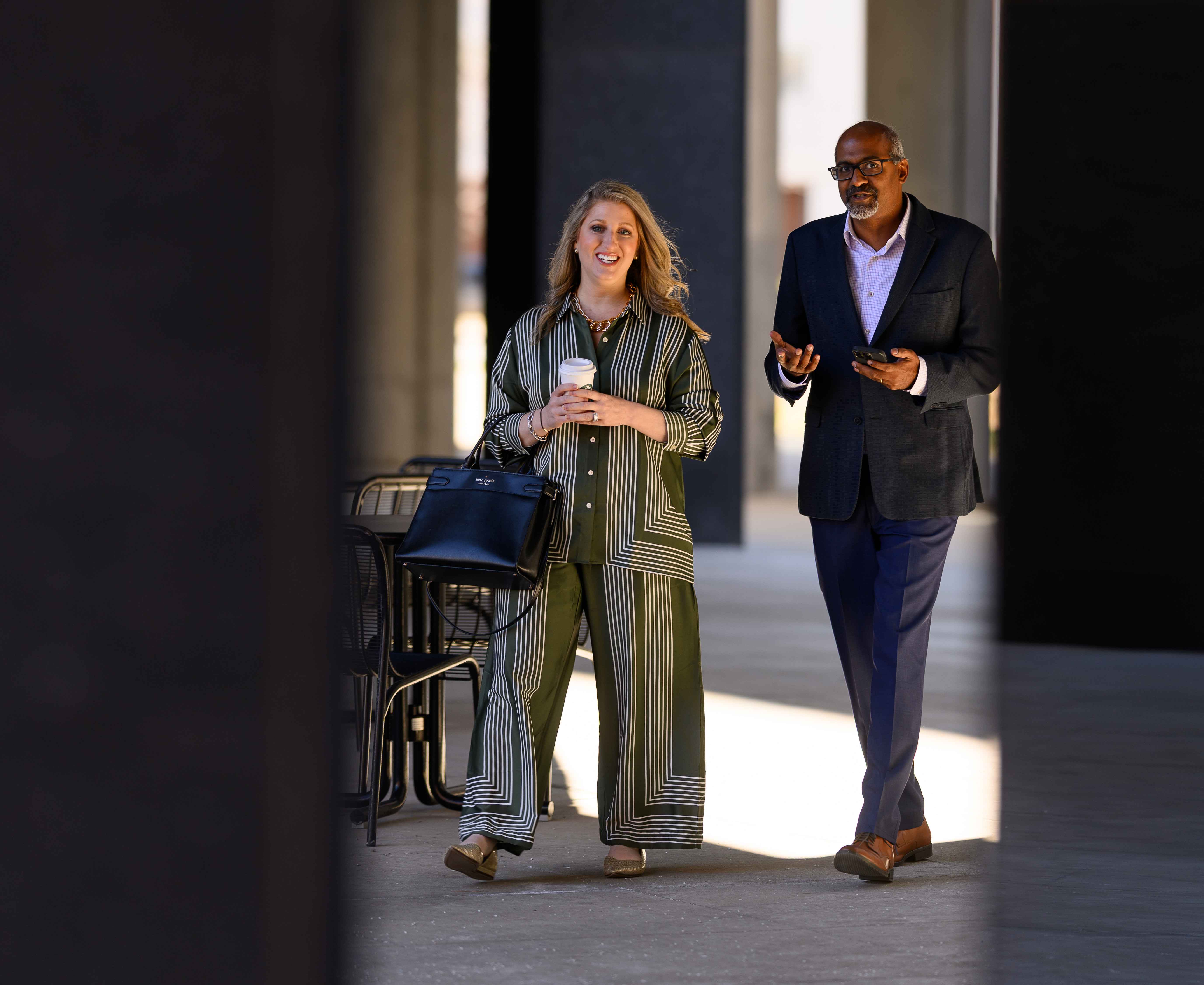 Rebecca Craft (left) and Dr. Navin Rajagopalan (right) 
