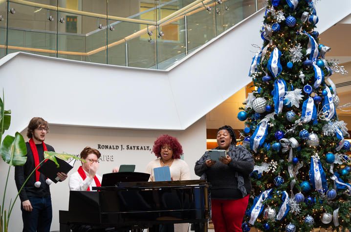 UK Opera Theatre Carolers 2024 holiday performance. Photo provided by James Shambhu, UK Arts in HealthCare.