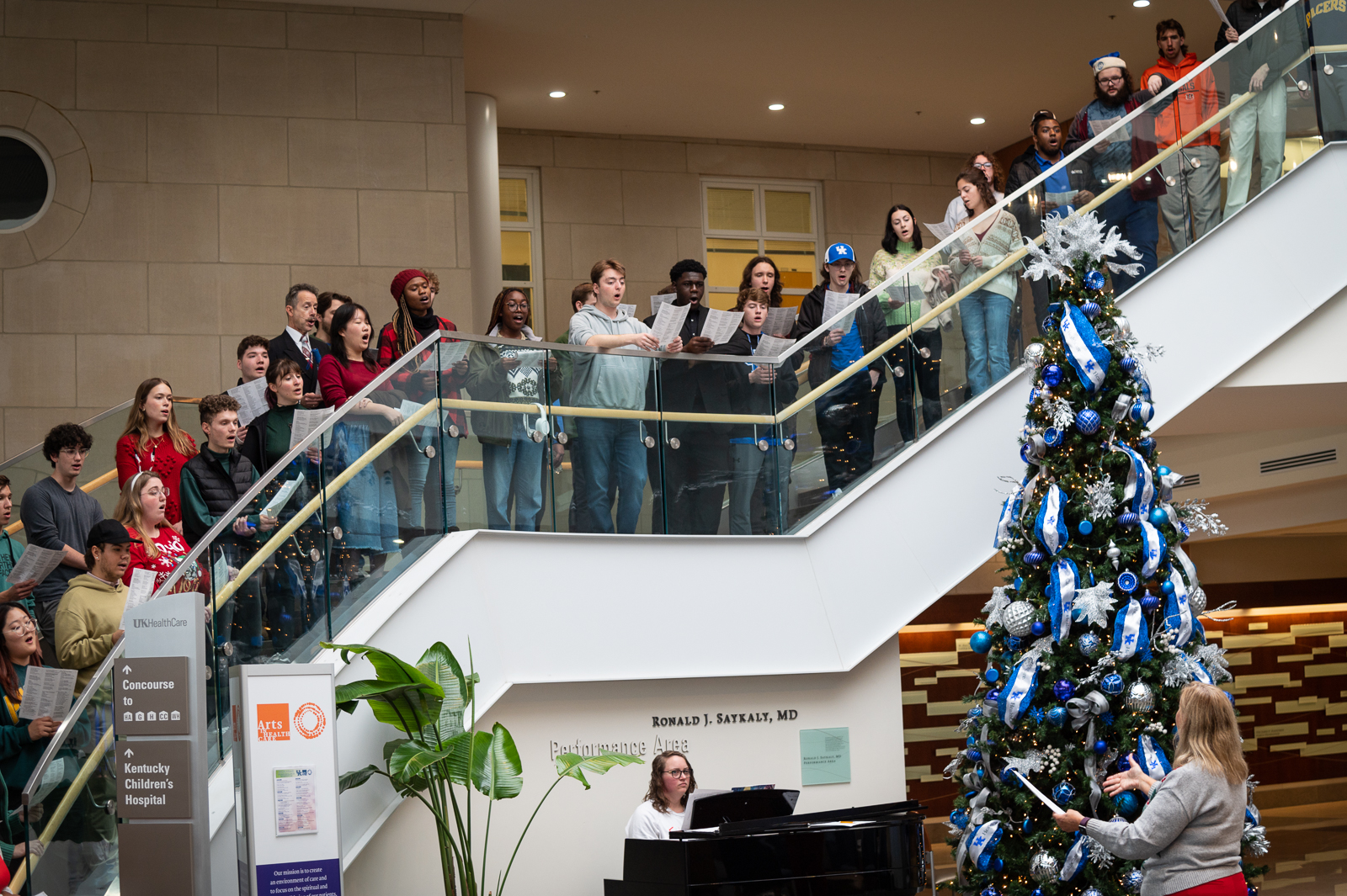 UK choir performs carols during holiday celebration