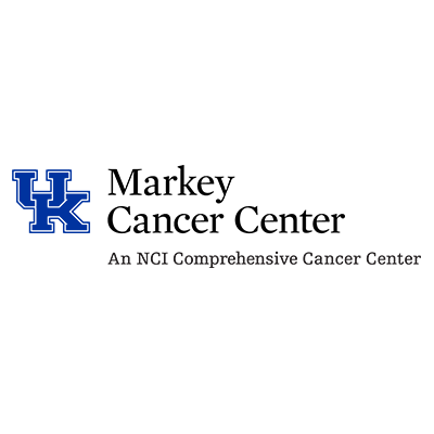 Markey Cancer Center logo in blue and black