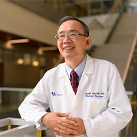 Zhonglin Hao, M.D., Ph.D., UK Markey Cancer Center medical oncologist and medical director of Markey’s Clinical Research Office. Photo by Shaun Ring.