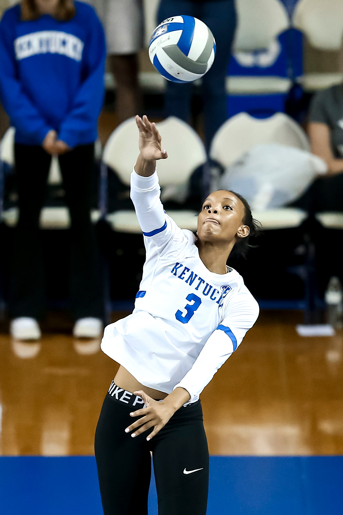 UK volleyball player Jordyn Williams playing in a game during the 2022 season.