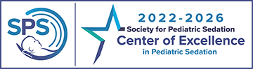 2022 - 2026 Society for Pediatric Sedation Center of Excellence in Pediatric Sedation badge