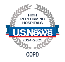 US News & World Report High Performing Hospitals 2024-25 emblem - COPD