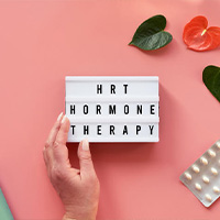 sign saying hrt hormone therapy