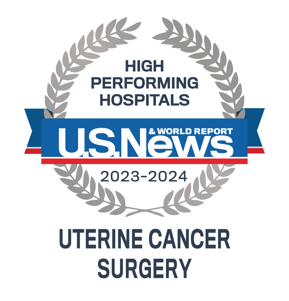 USNWR High-performing Uterine cancer surgery badge