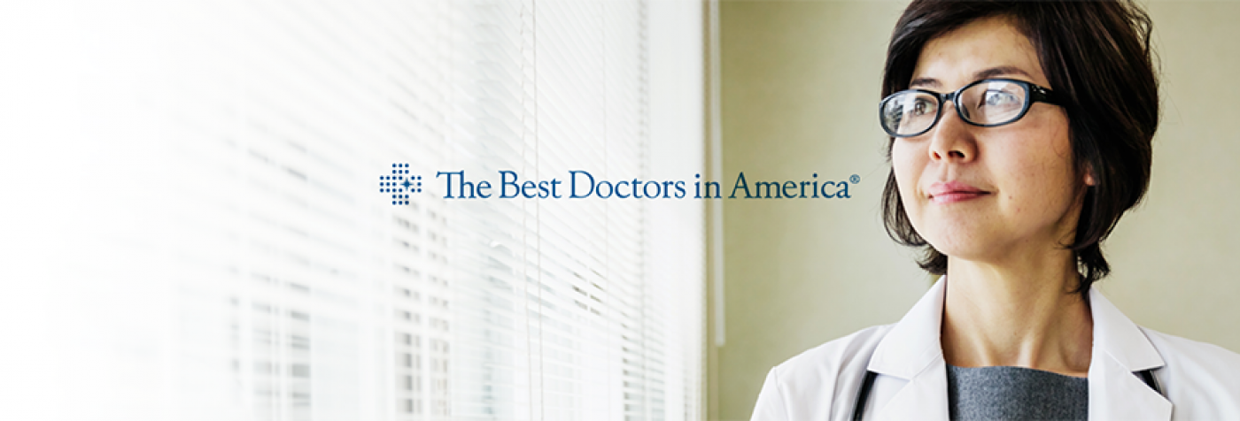 image of a doctor with The Best Doctors in America logo