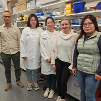Fong with members of his lab.