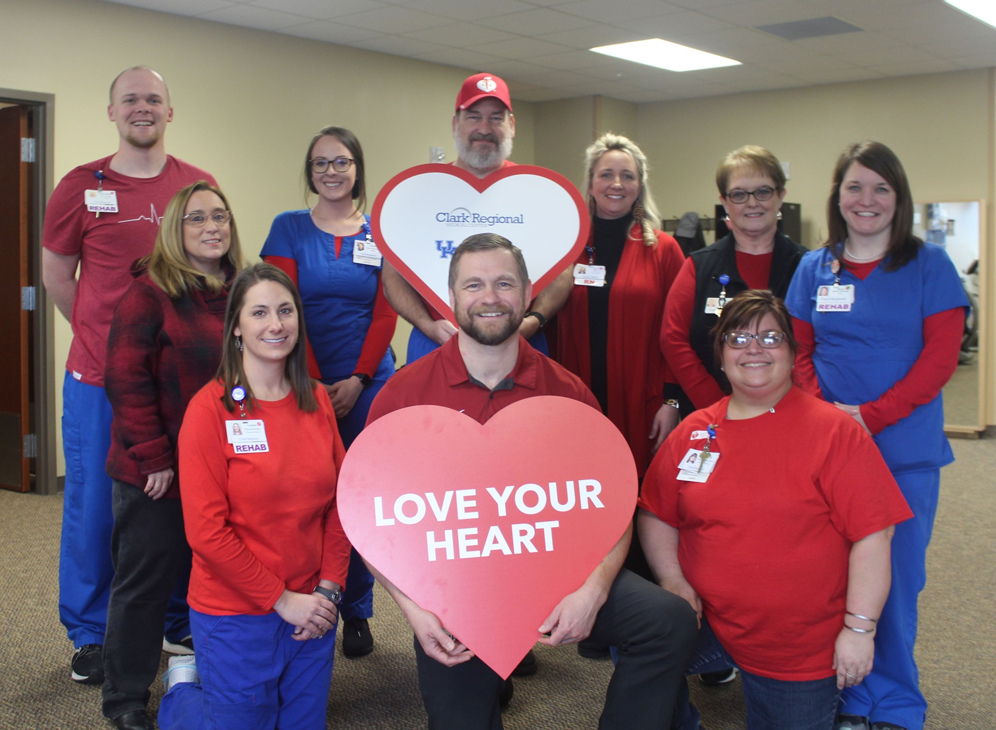 Members of the cardiovascular team at Clark Regional Medical Center gather for a photo.