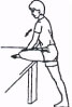 Hip external rotation flexion illustration