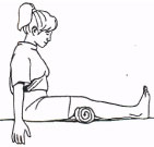 Quad set in slight flexion illustration