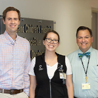 James Collard, Amanda Harrington, M.D., and John A. D’Orazio, M.D., Ph.D., are the team investigating children's inherited cancer risk