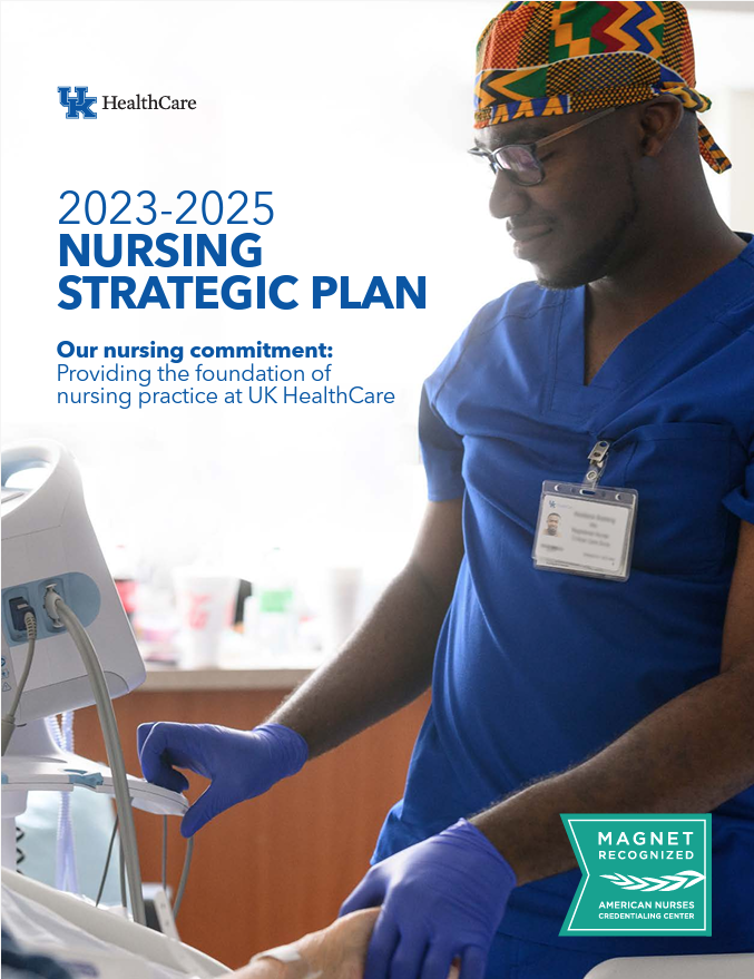 Cover of the 2023-2025 Nursing Strategic Plan publication