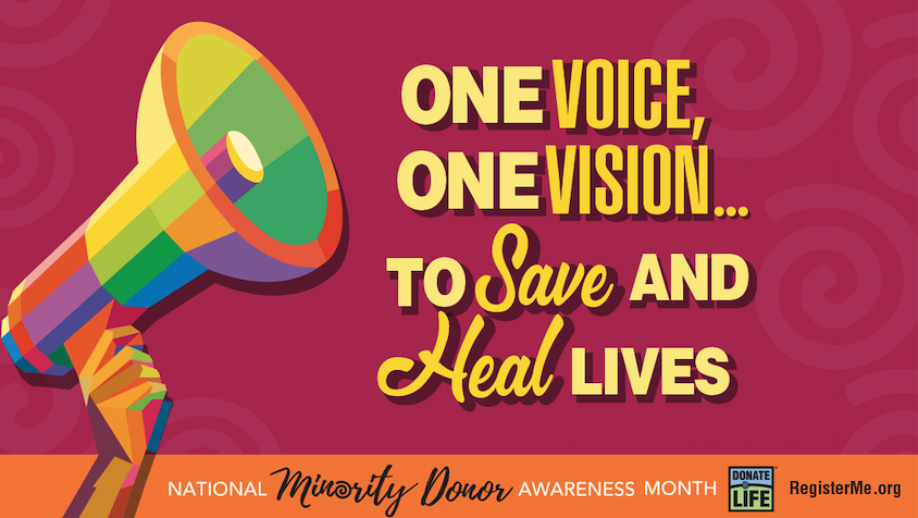 National Minority Donor Awareness Month banner image