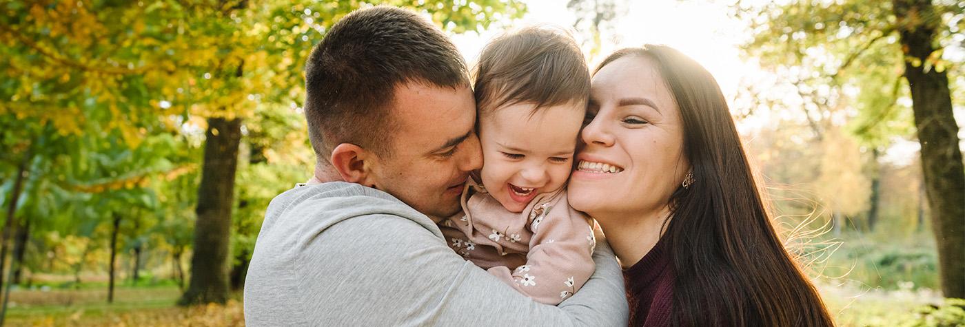 Family embracing 