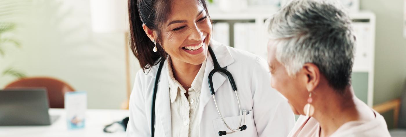 doctor and patient speaking