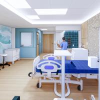 A rendering of a future patient room in the UK HealthCare birthing center