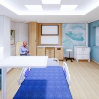 A rendering of a future patient room in the UK HealthCare birthing center
