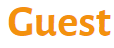 MyChart screenshot for their Guest text heading in orange