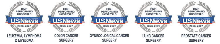 US News and World Report Cancer Specialty procedures and conditions