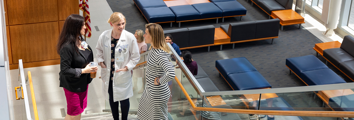 Left to right: Jessie Dunn, Kayla Kreft and Tracy Macaulay are part of the team delivering specialized care in cardiovascular pharmacy.