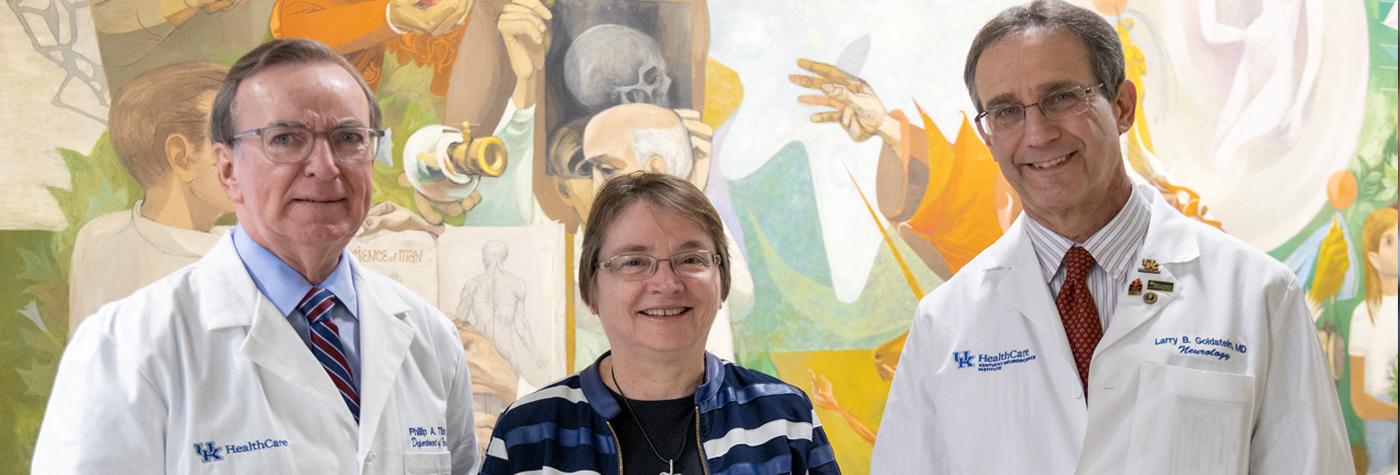 Dr. Phillip Tibbs, Dr. Linda Van Eldik and Dr. Larry Goldstein